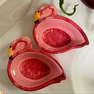 Set of 2 Cynthia Rowley Flamingo Snack Bowls 🦩